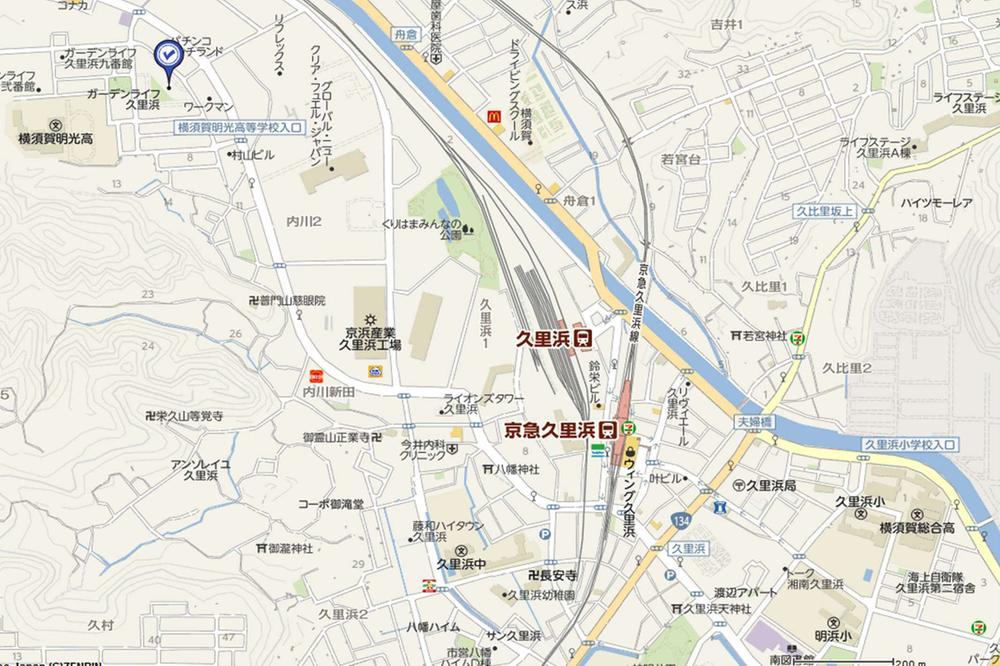 Local guide map. Blue mark is I think that you refer to us the property is surrounding environment.