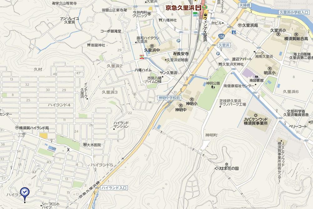 Local guide map. Blue mark is the property location. I think that you refer to us of the surrounding environment. 