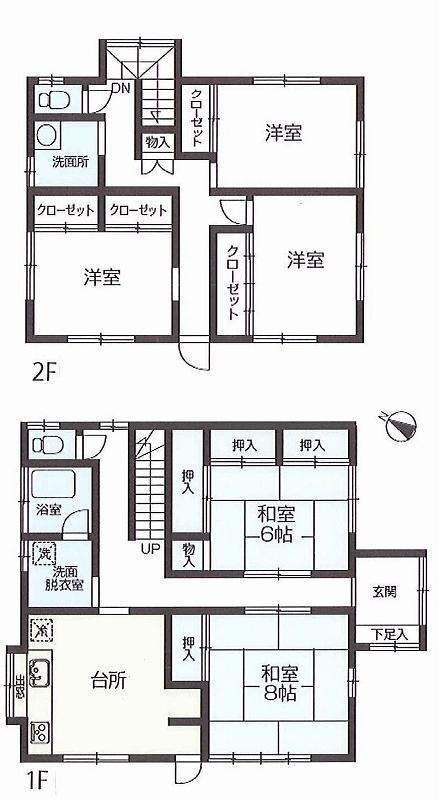 Floor plan. 18 million yen, 5DK, Land area 234.11 sq m , Building area 123.06 sq m
