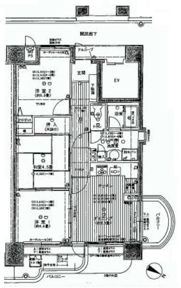 Floor plan. 3LDK, Price 8.2 million yen, Occupied area 56.31 sq m