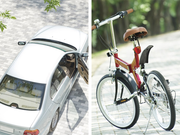 Common utility.  [Car-sharing and cycle sharing] If you live has introduced the only car-sharing to be borrowed (one) and cycle-sharing (seven planned) when you want to use a car or bicycle.  ※ Car photos that you can share ・ It is an example of a bicycle.