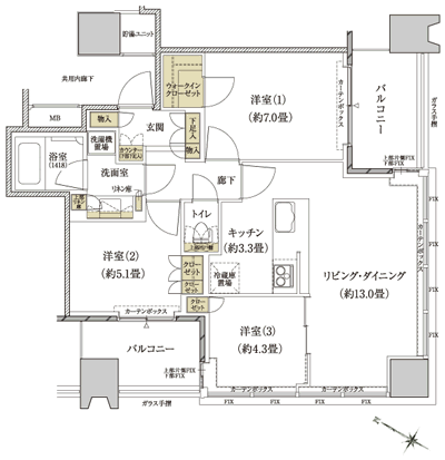 Floor: 3LDK + WIC, the occupied area: 71.38 sq m, Price: TBD