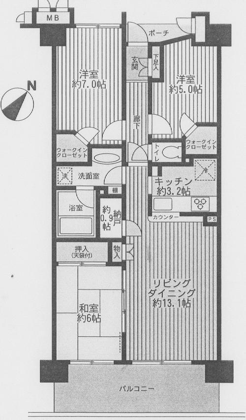 Floor plan. 3LDK + S (storeroom), Price 27,800,000 yen, Occupied area 76.41 sq m , Balcony area 12.4 sq m