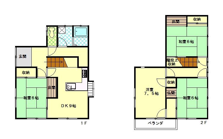 Floor plan. 10.9 million yen, 4DK, Land area 160 sq m , Building area 92.74 sq m