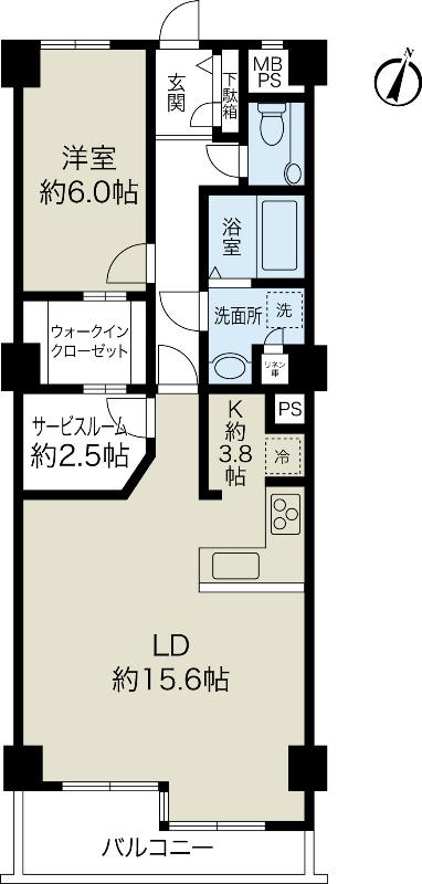Floor plan. 1LDK+S, Price 10.8 million yen, Is 1SLDK of occupied area 65.88 sq m 65.88 square meters