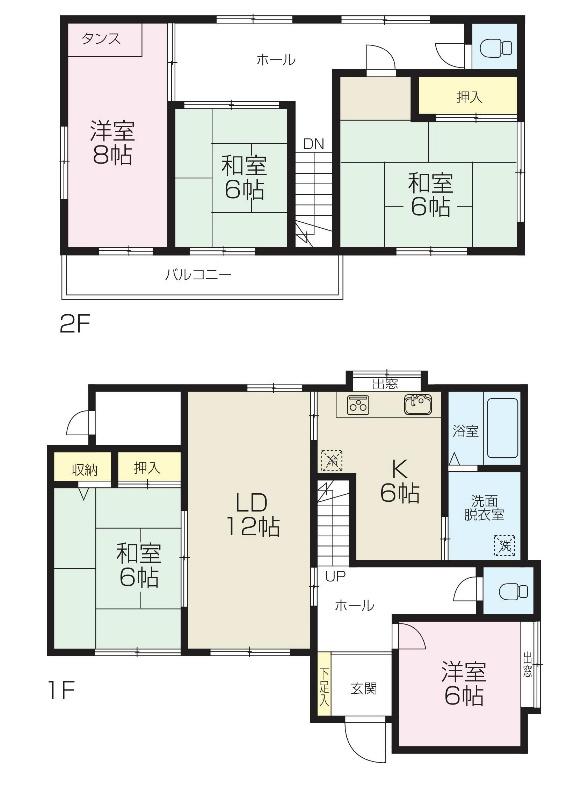 Floor plan. 17.8 million yen, 5LDK, Land area 192.83 sq m , Building area 115.7 sq m