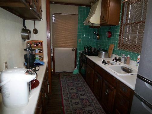 Kitchen. The kitchen is stylish in a foreign country-style