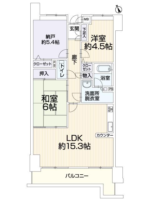 Floor plan. 2LDK + S (storeroom), Price 21,800,000 yen, Occupied area 68.29 sq m , Balcony area 9.92 sq m