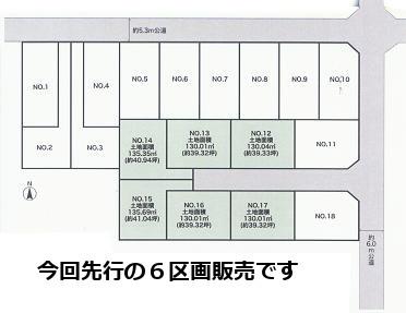 Compartment figure. Land price 18,800,000 yen, Land area 135.69 sq m