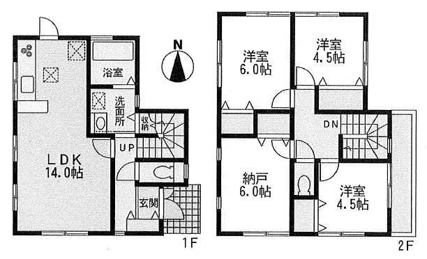 Floor plan. 28.8 million yen, 3LDK+S, Land area 103.16 sq m , Building area 88.59 sq m YRP Nobi 7-minute walk from the train station. 