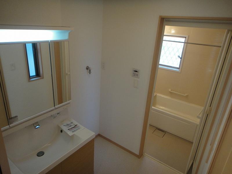 Bathroom. Wide wash basin. Convenient.