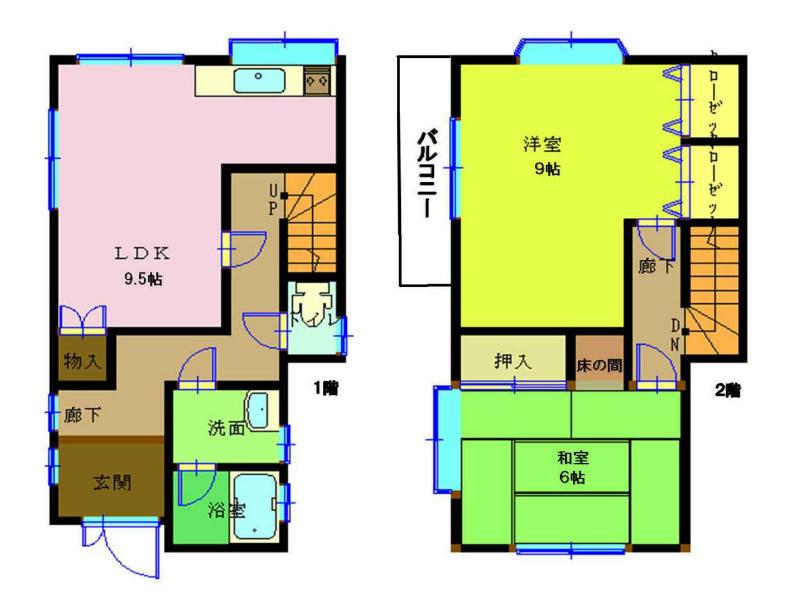 Floor plan. 12 million yen, 2LDK, Land area 113.95 sq m , Building area 67.89 sq m