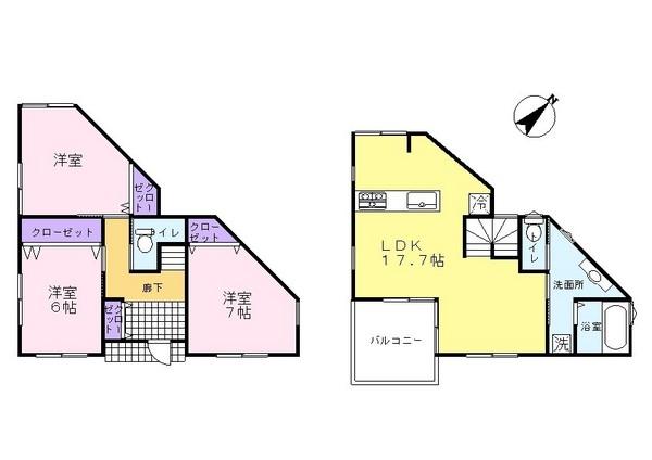 Floor plan. 29,800,000 yen, 3LDK, Land area 99.32 sq m , Building area 93.54 sq m