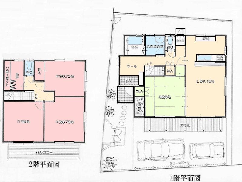 Floor plan. 33,500,000 yen, 4LDK, Land area 153.81 sq m , There is also a building area 117.99 sq m window is a walk-in closet with 4LDK