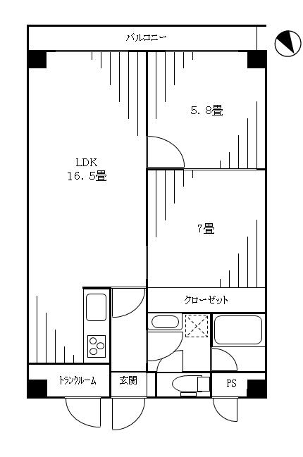 Floor plan. 2LDK, Price 9.9 million yen, Occupied area 68.04 sq m , You can choose on the balcony area 5.13 sq m 1LDK and 2LDK