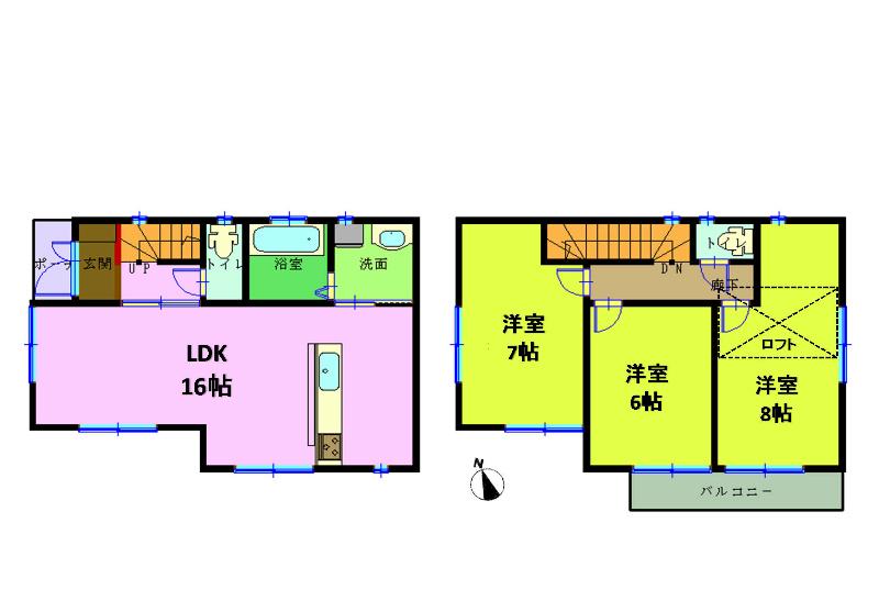 Floor plan. 24,800,000 yen, 3LDK, Land area 116.99 sq m , Building area 81.97 sq m