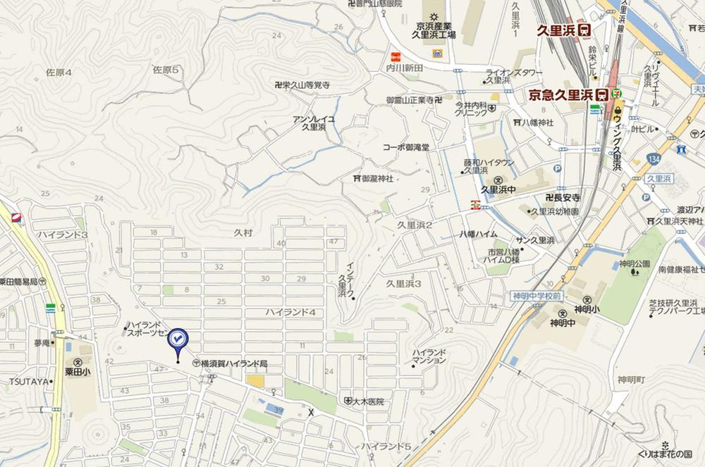 Local guide map. Blue mark is I think that you refer to us the property location is the surrounding environment. 