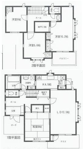 Floor plan. 33,500,000 yen, 4LDK + S (storeroom), Land area 164.29 sq m , Building area 126.89 sq m