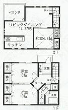 Floor plan. 16 million yen, 3LDK, Land area 66.28 sq m , Building area 85.48 sq m