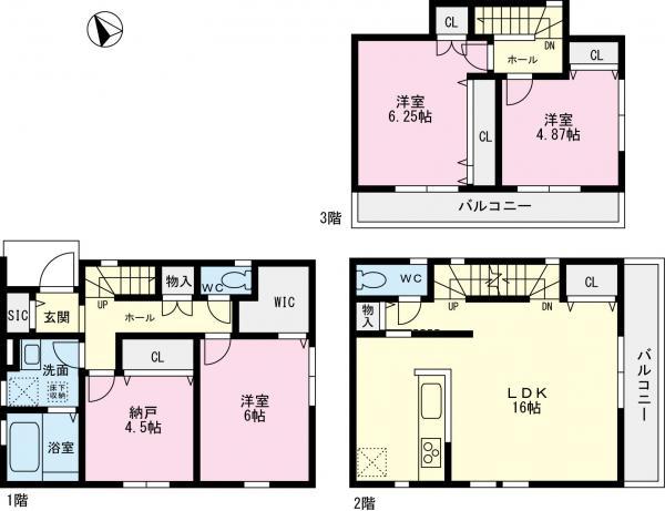 Floor plan. 28.8 million yen, 3LDK+S, Land area 71.1 sq m , Building area 99.36 sq m