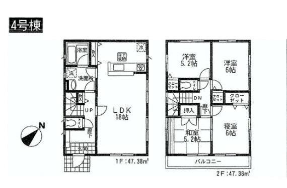 Floor plan. 32,800,000 yen, 4LDK, Land area 100.24 sq m , One of the spacious living room is also the charm of the building area 94.76 sq m 18 Pledge!