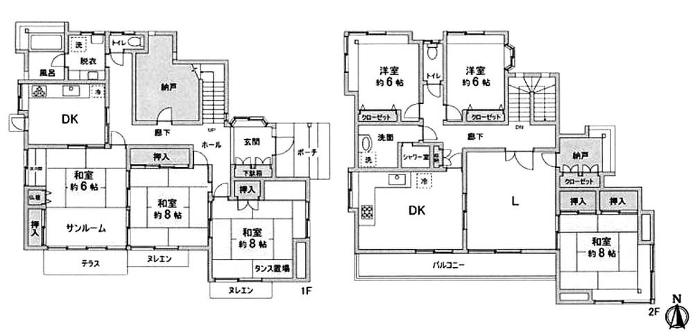 Floor plan. 49,800,000 yen, 5LLDDKK + S (storeroom), Land area 234.01 sq m , Building area 199.12 sq m