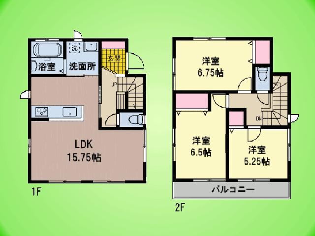 Floor plan. 25,800,000 yen, 3LDK, Land area 84.31 sq m , Is a floor plan of the building area 82.8 sq m easy-to-use 3LDK ☆