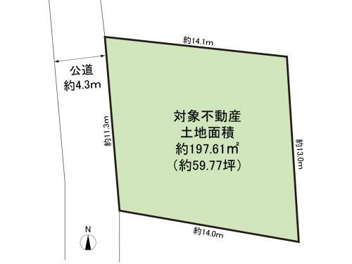 Compartment figure. Land price 20.8 million yen, Land area 197.61 sq m