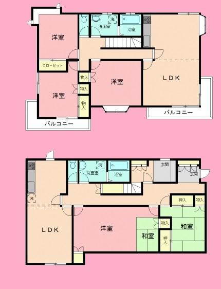 Floor plan. 21 million yen, 2LDK, Land area 188.75 sq m , Building area 178.03 sq m