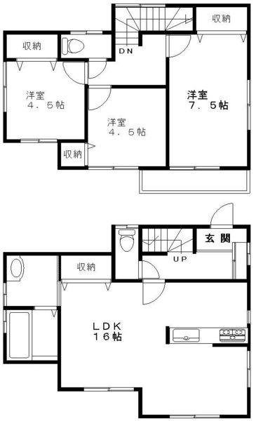 Floor plan. (1), Price 30,800,000 yen, 3LDK, Land area 101.98 sq m , Building area 82.8 sq m