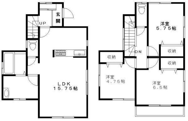 Floor plan. (2), Price 30,800,000 yen, 3LDK, Land area 100.71 sq m , Building area 81.14 sq m