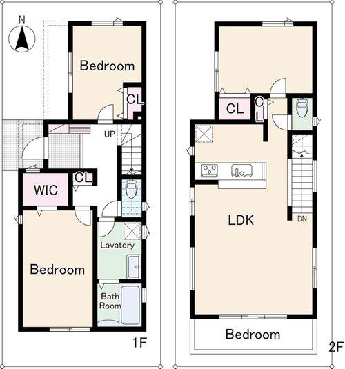 Floor plan. 33,200,000 yen, 3LDK, Land area 89.68 sq m , Building area 89.84 sq m