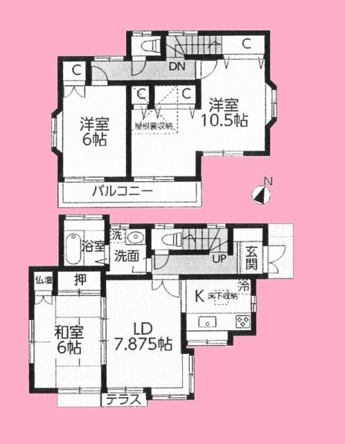 Floor plan. 16.5 million yen, 3LDK, Land area 100 sq m , Building area 85.25 sq m