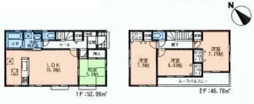 Floor plan. (4), Price 33,800,000 yen, 4LDK, Land area 100.43 sq m , Building area 99.77 sq m