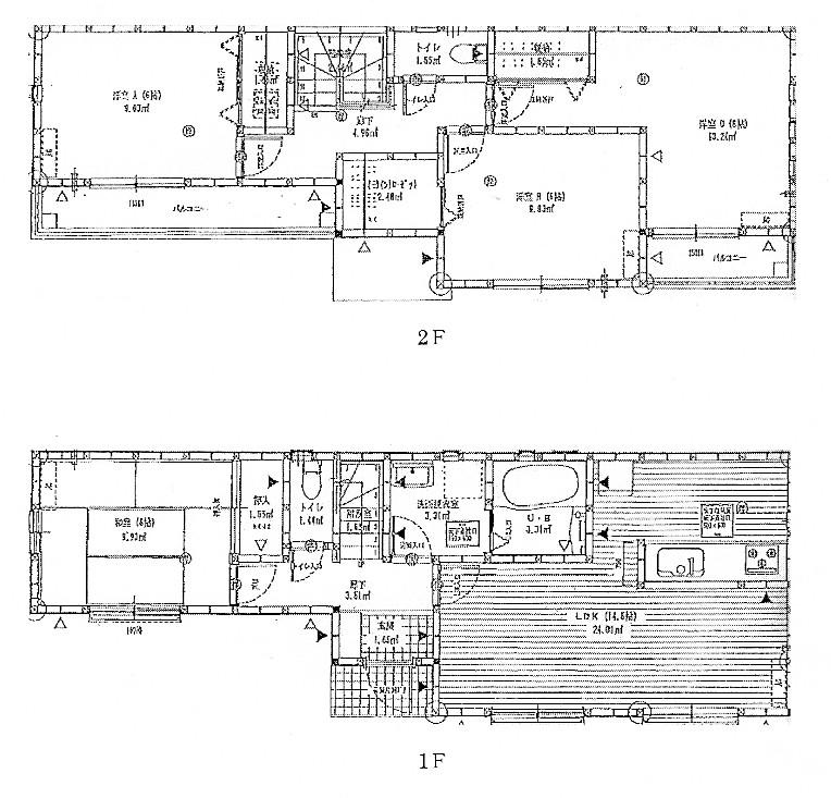 Floor plan. (Building 2), Price 32,800,000 yen, 4LDK, Land area 110.02 sq m , Building area 98.53 sq m