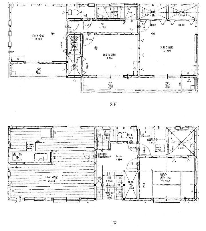 Floor plan. (3 Building), Price 33,800,000 yen, 4LDK, Land area 110.04 sq m , Building area 102.68 sq m