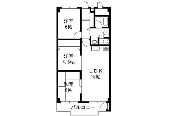 Floor plan. 3LDK, Price 10.3 million yen, Footprint 69.3 sq m , Balcony area 7.14 sq m
