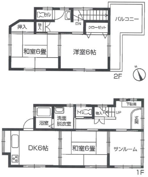 Floor plan. 22,800,000 yen, 3DK, Land area 79.57 sq m , Building area 68.1 sq m