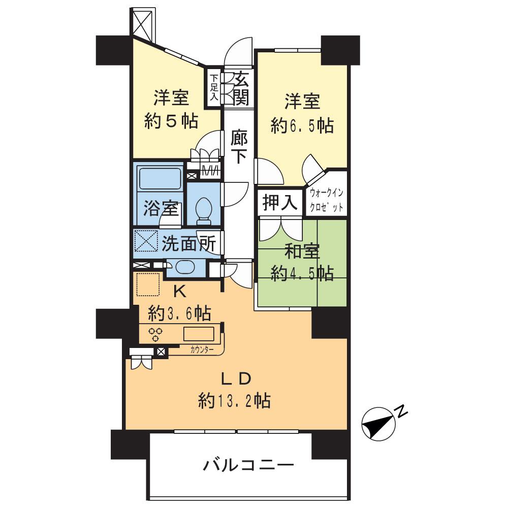 Floor plan. 3LDK, Price 29 million yen, Footprint 72.1 sq m , Balcony area 11.8 sq m