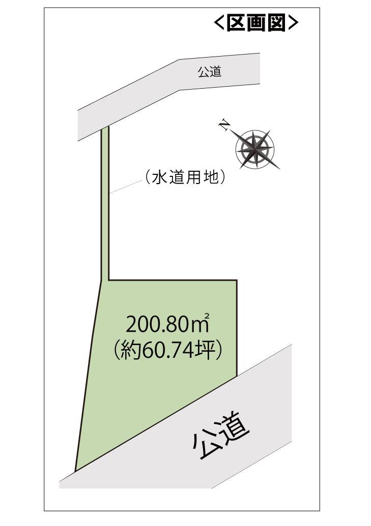Compartment figure. Land price 24,800,000 yen, Land area 200.8 sq m