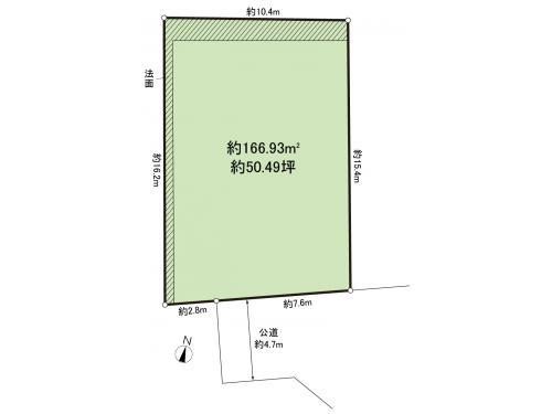 Compartment figure. Land price 19,800,000 yen, Land area 166.93 sq m