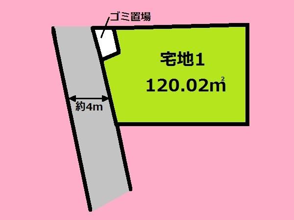 Compartment figure. Land price 19,800,000 yen, Land area 120.02 sq m
