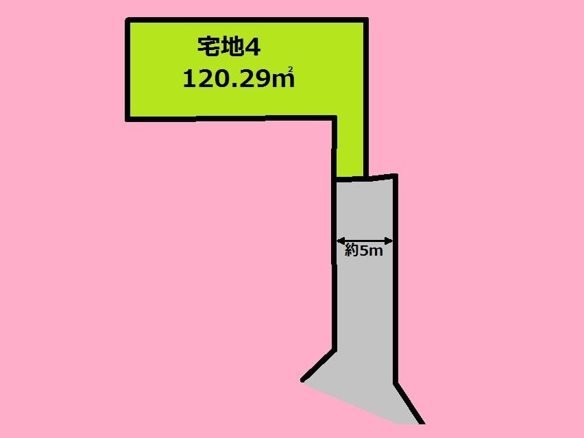 Compartment figure. Land price 14.8 million yen, Land area 120.29 sq m