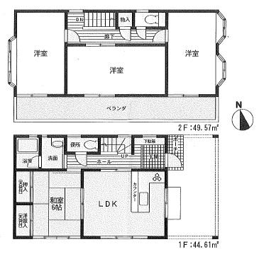 Floor plan. 26,800,000 yen, 4LDK, Land area 100.1 sq m , Building area 94.18 sq m