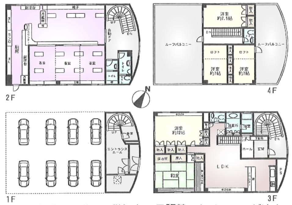 Floor plan. 53,800,000 yen, 5LDK + S (storeroom), Land area 188.43 sq m , Building area 336.58 sq m floor plan