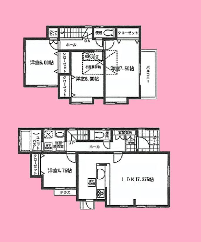 Floor plan. (6 Building), Price 28.8 million yen, 4LDK, Land area 171.78 sq m , Building area 100.19 sq m
