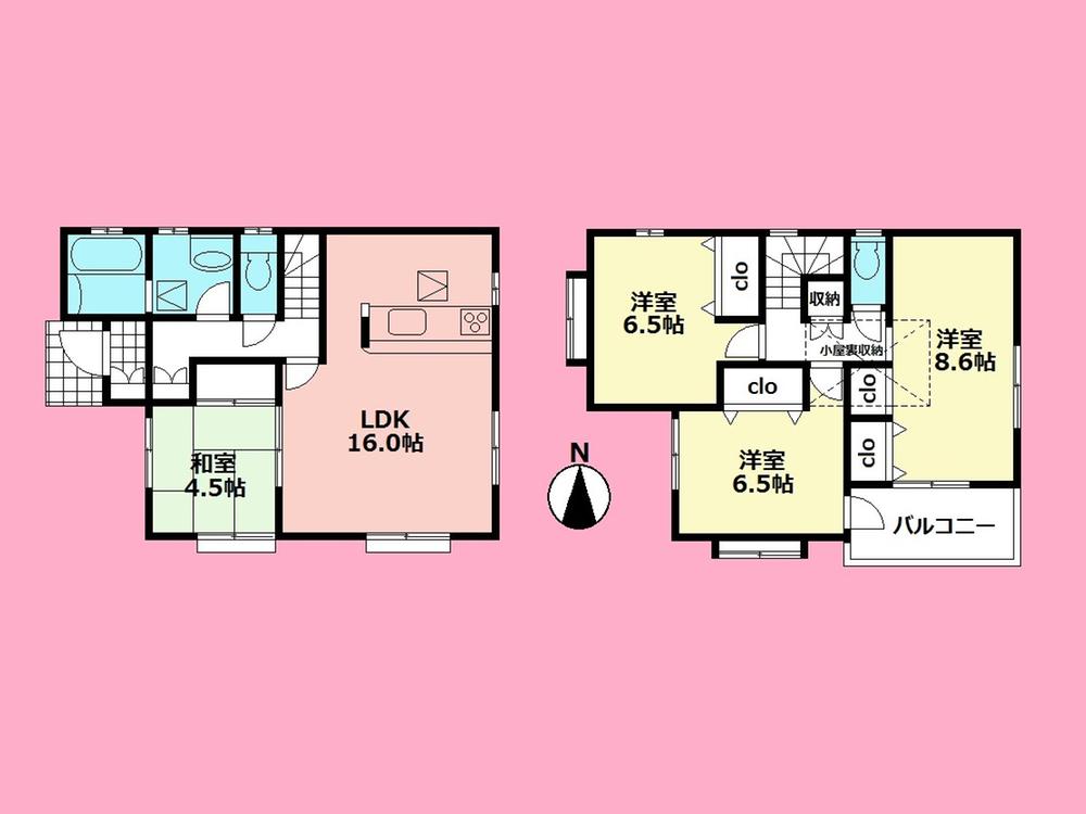 Floor plan. (6), Price 32,800,000 yen, 4LDK, Land area 100.24 sq m , Building area 100.19 sq m