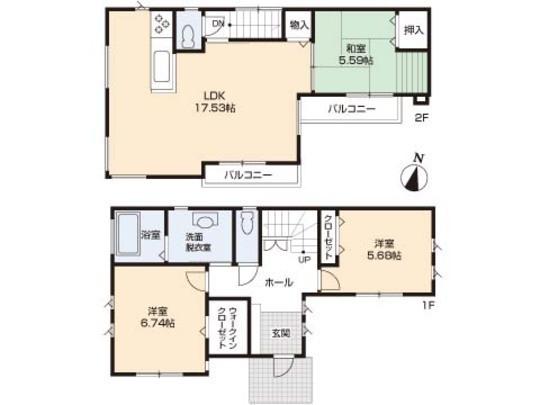 Floor plan. 33,400,000 yen, 3LDK, Land area 89.29 sq m , Building area 89.02 sq m floor plan