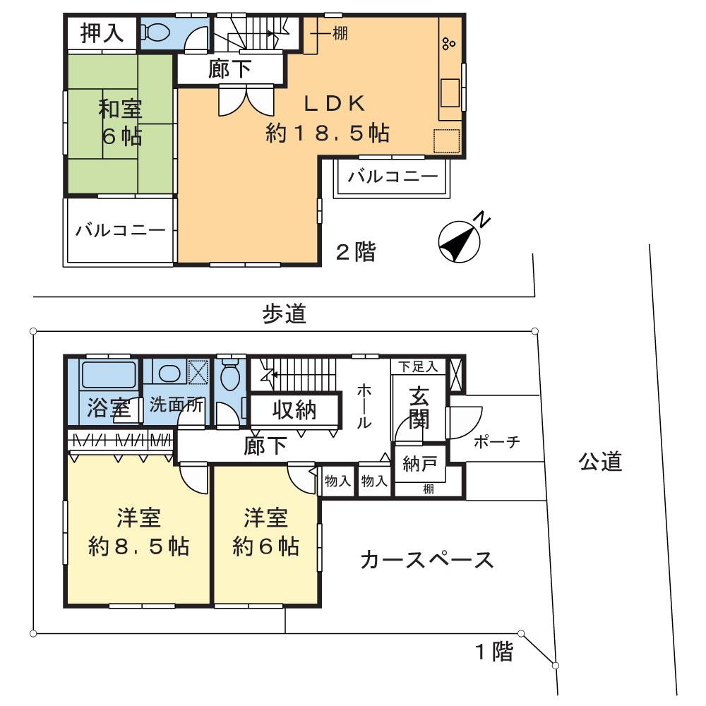 Floor plan. 25,800,000 yen, 3LDK + S (storeroom), Land area 100.1 sq m , Building area 101.83 sq m