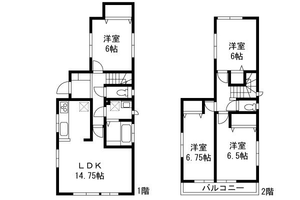 Floor plan. 30,800,000 yen, 4LDK, Land area 100.49 sq m , Building area 93.15 sq m